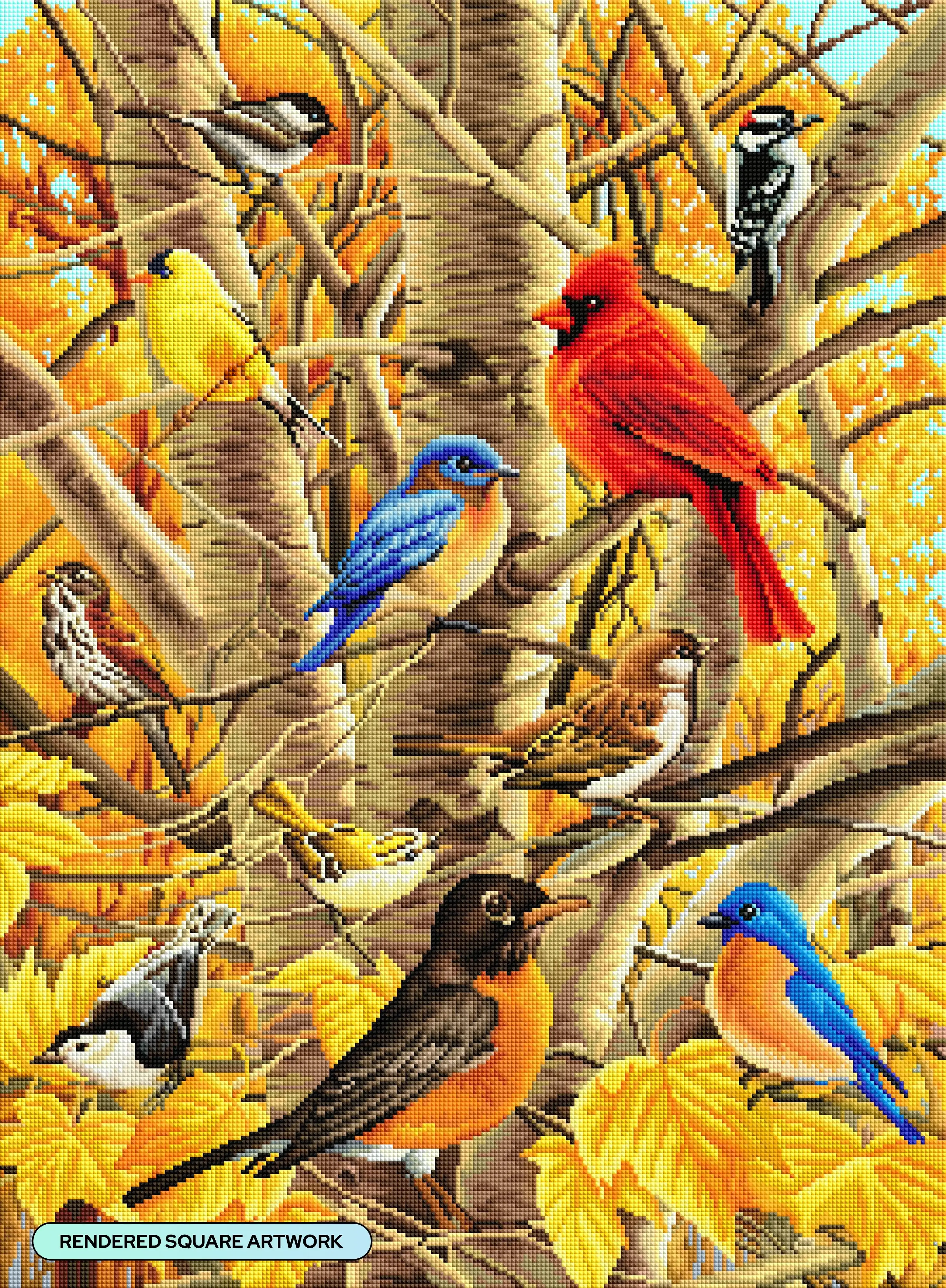 Fall Birds - Diamond Painting & Diamond Art