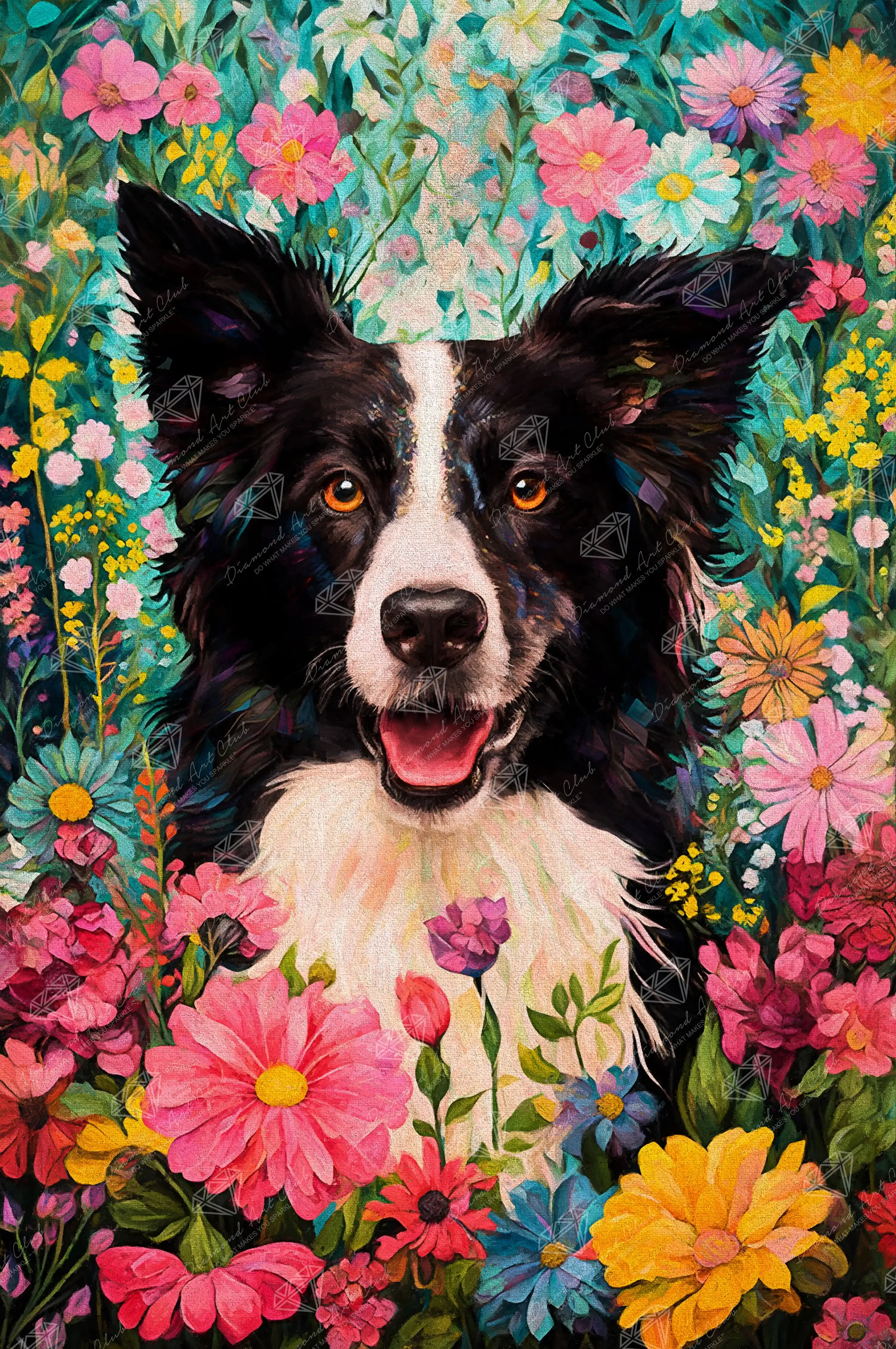 Florence the Flowered Border Collie