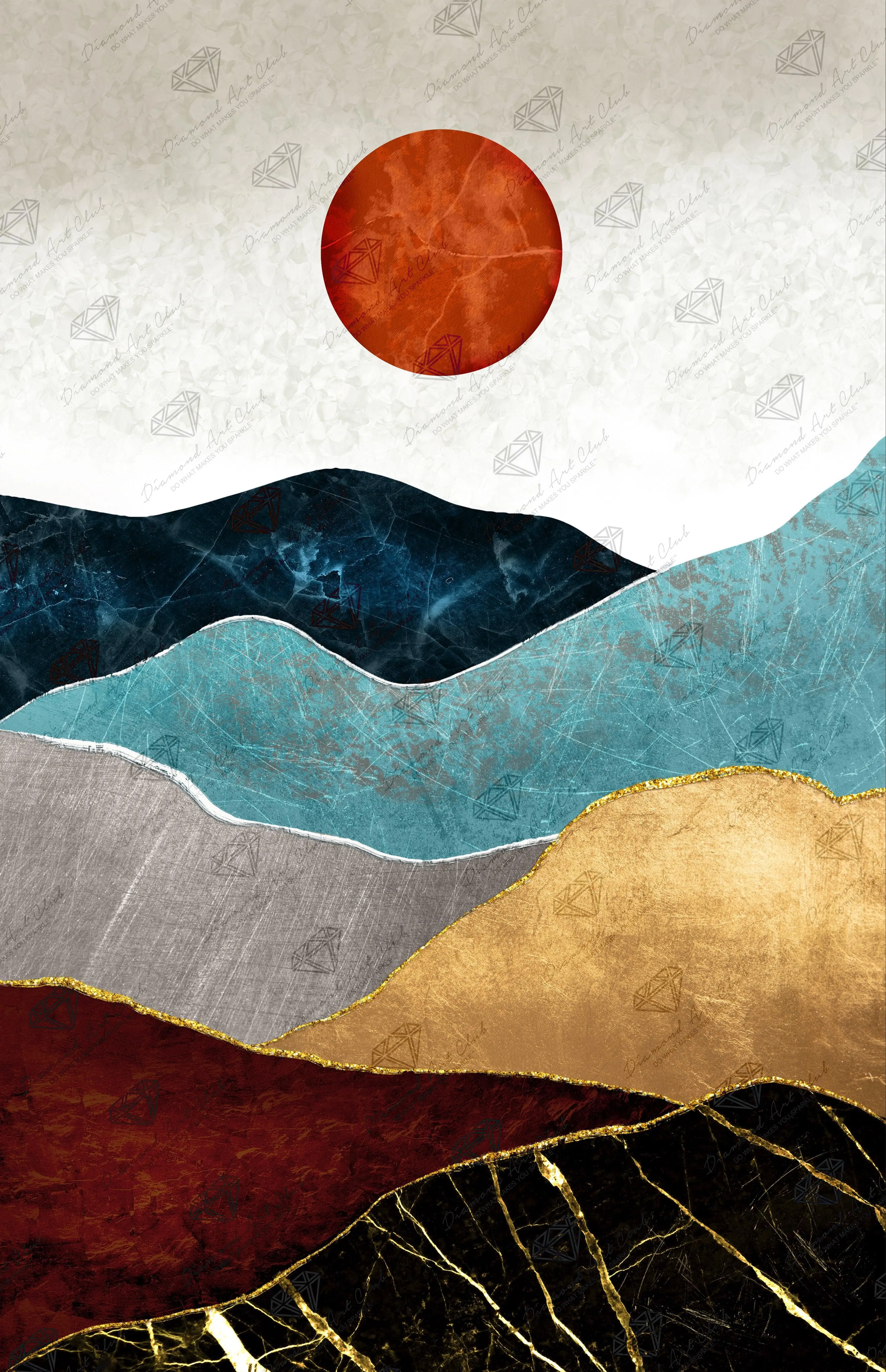 Abstract Mountains & Sun