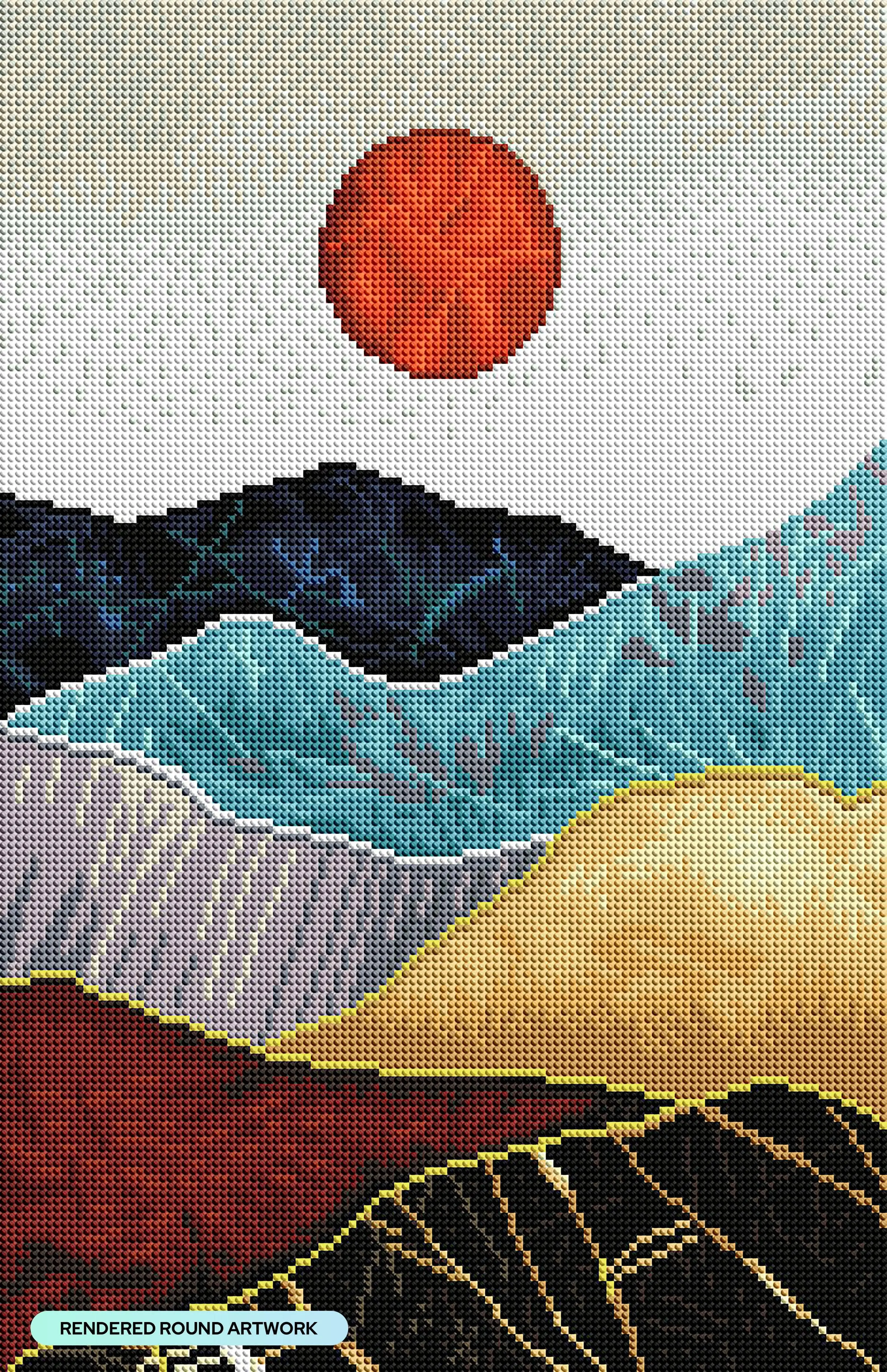 Abstract Mountains & Sun