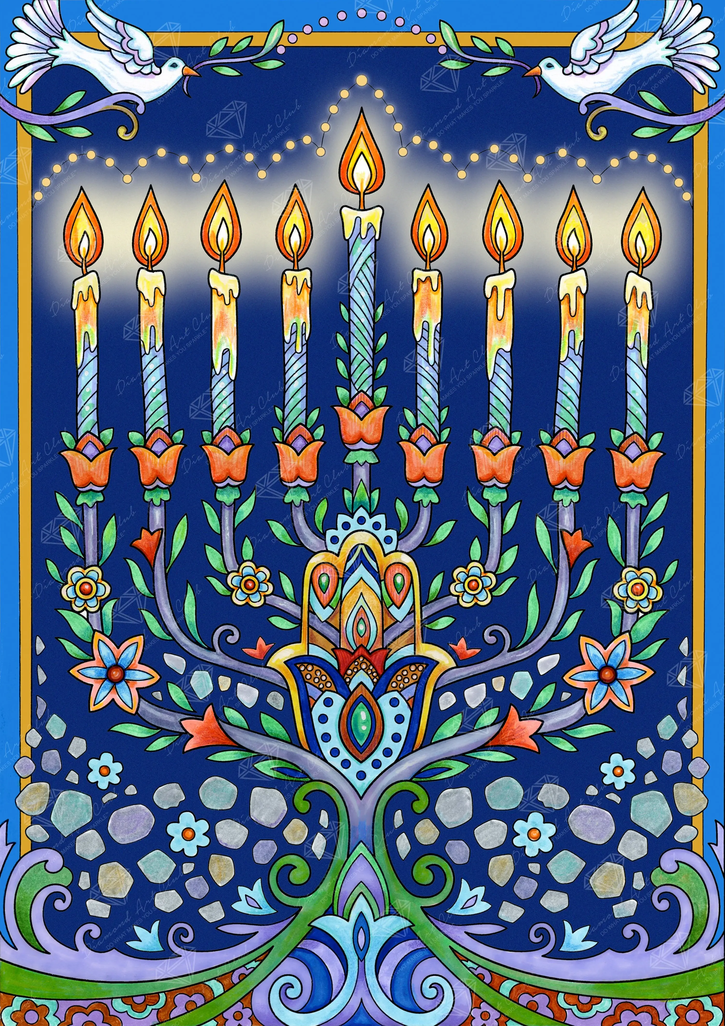 Happy Hanukkah Menorah