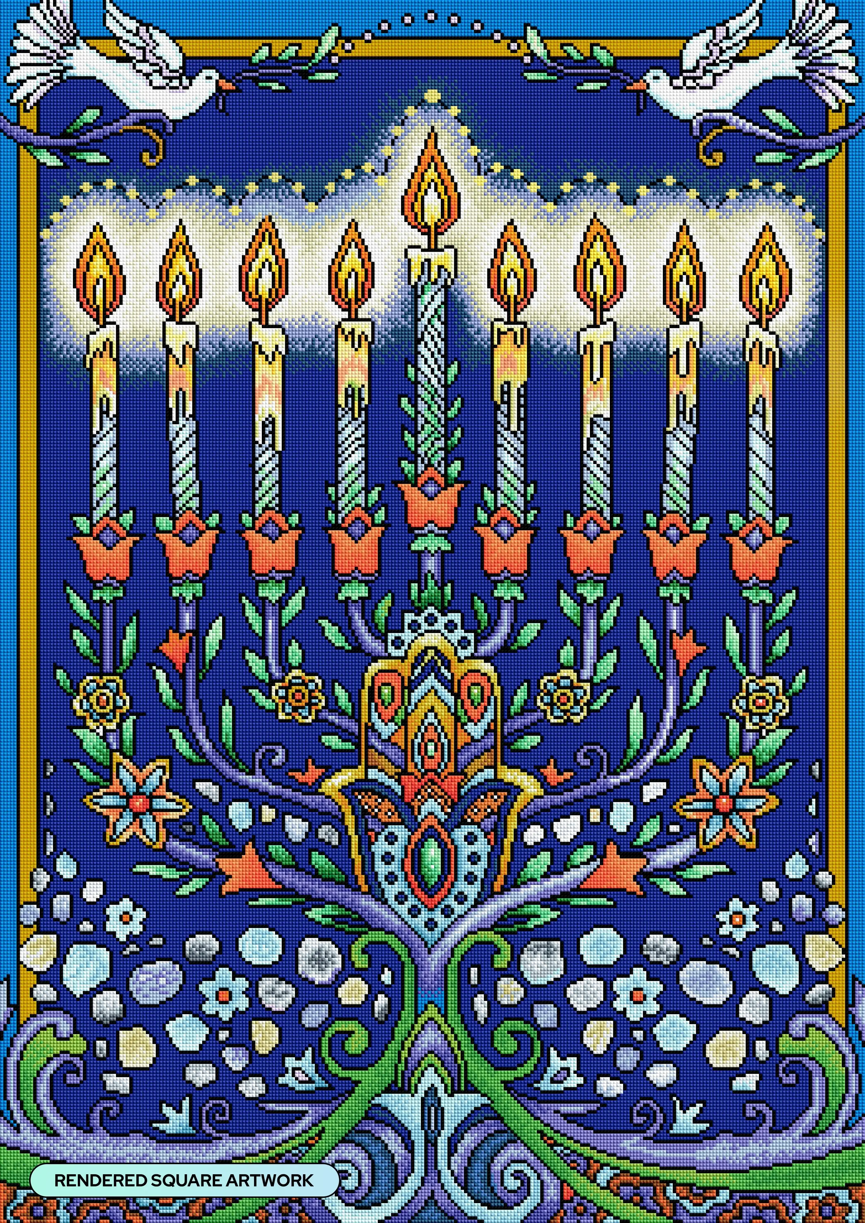 Happy Hanukkah Menorah