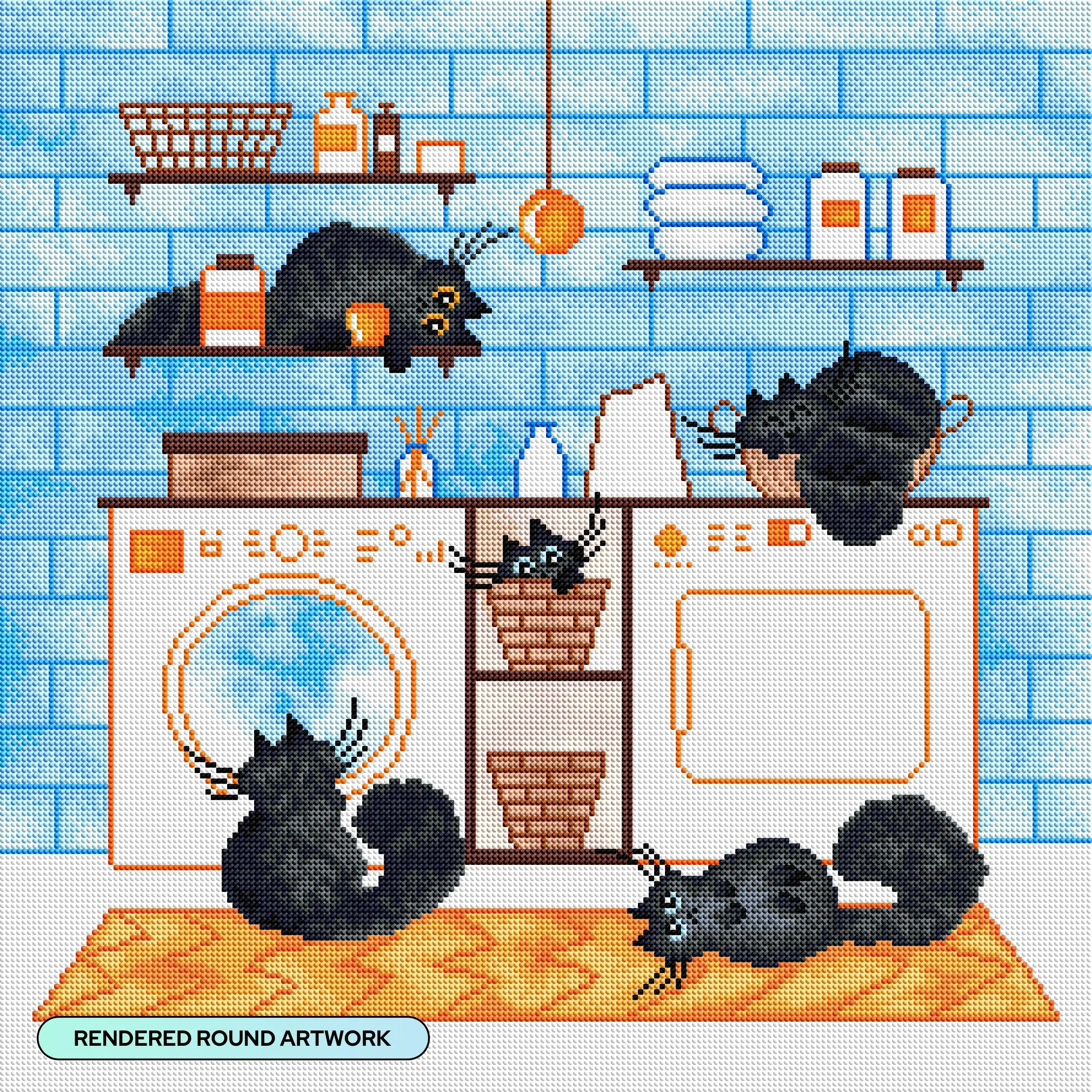Laundry Black Cats