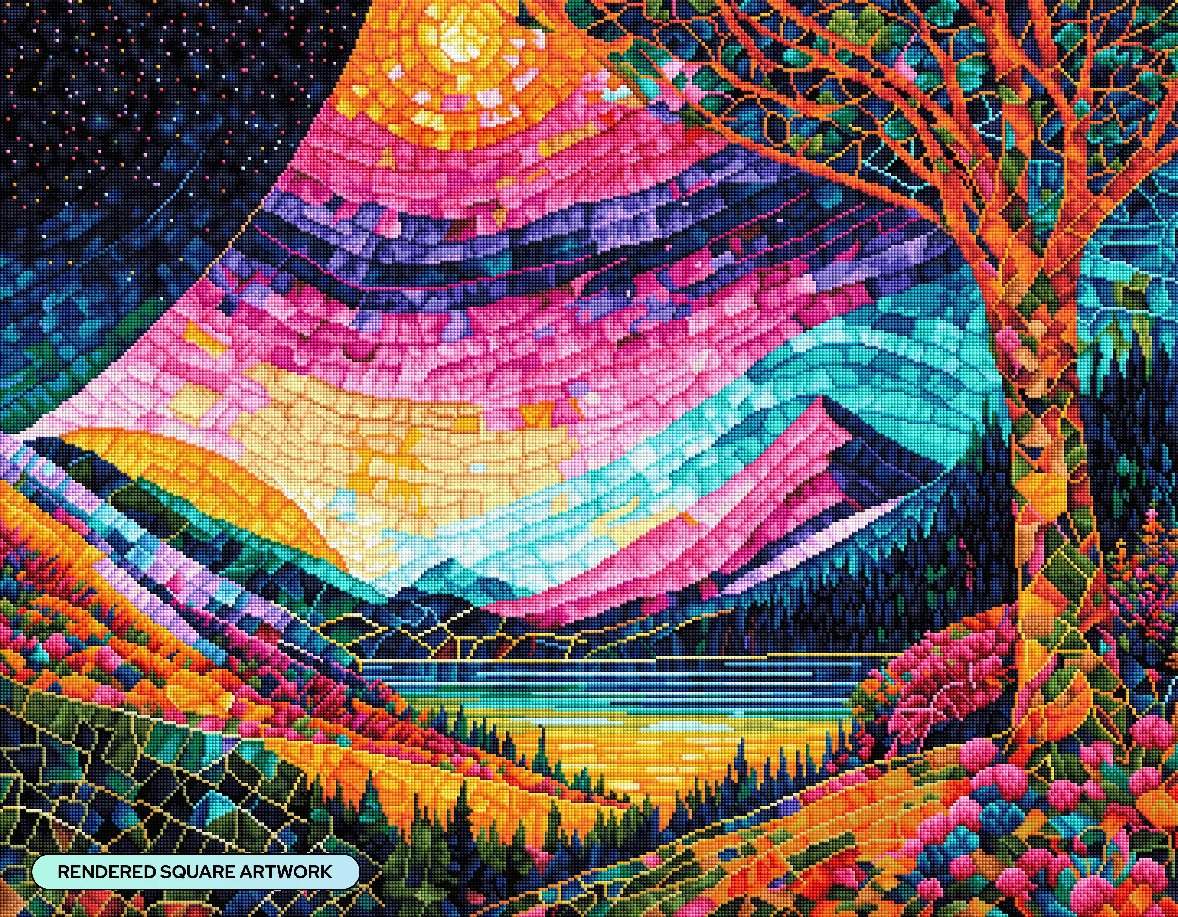 Magic Land Mosaic Landscape