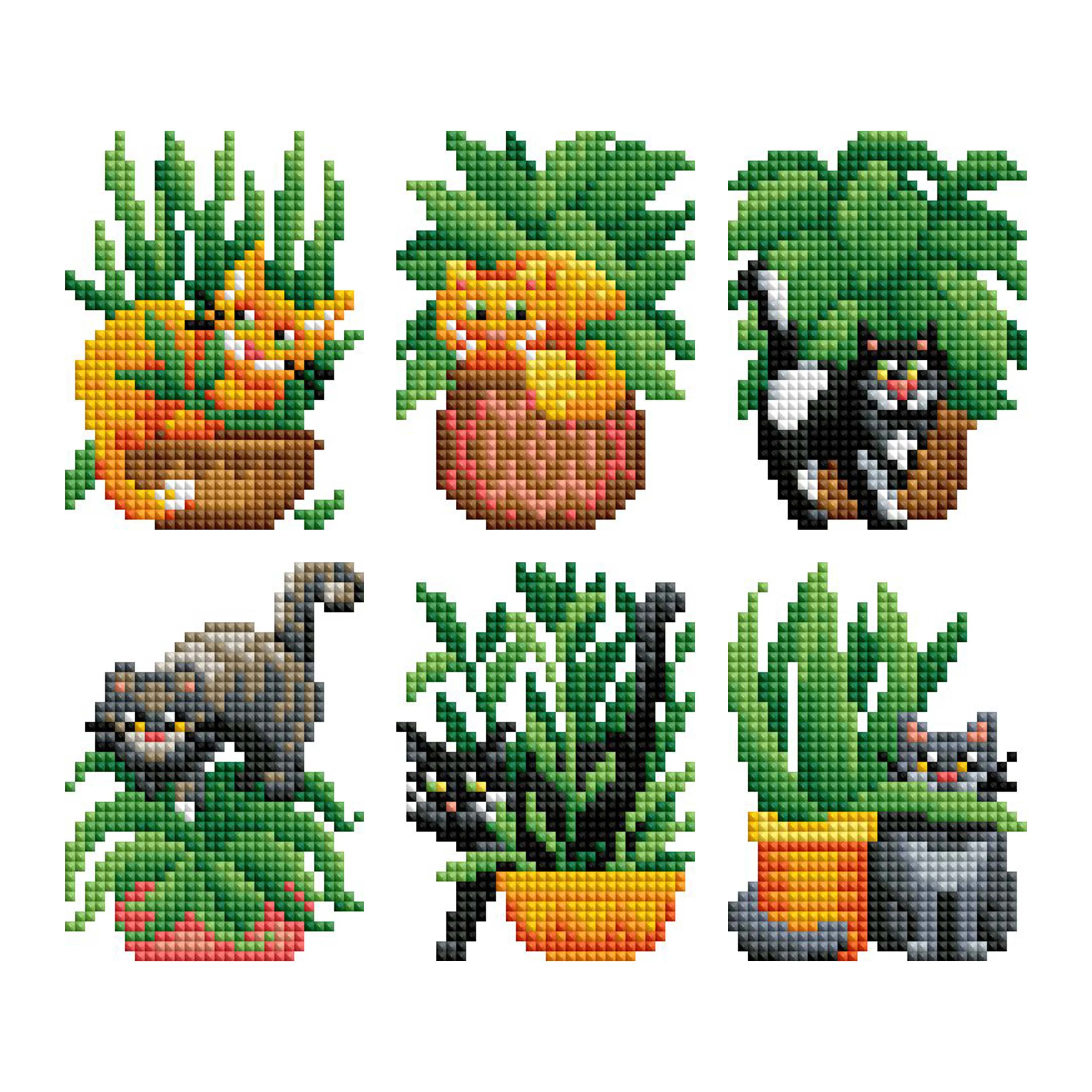 Mini Dazzlesâ¢ - Cats with Plants