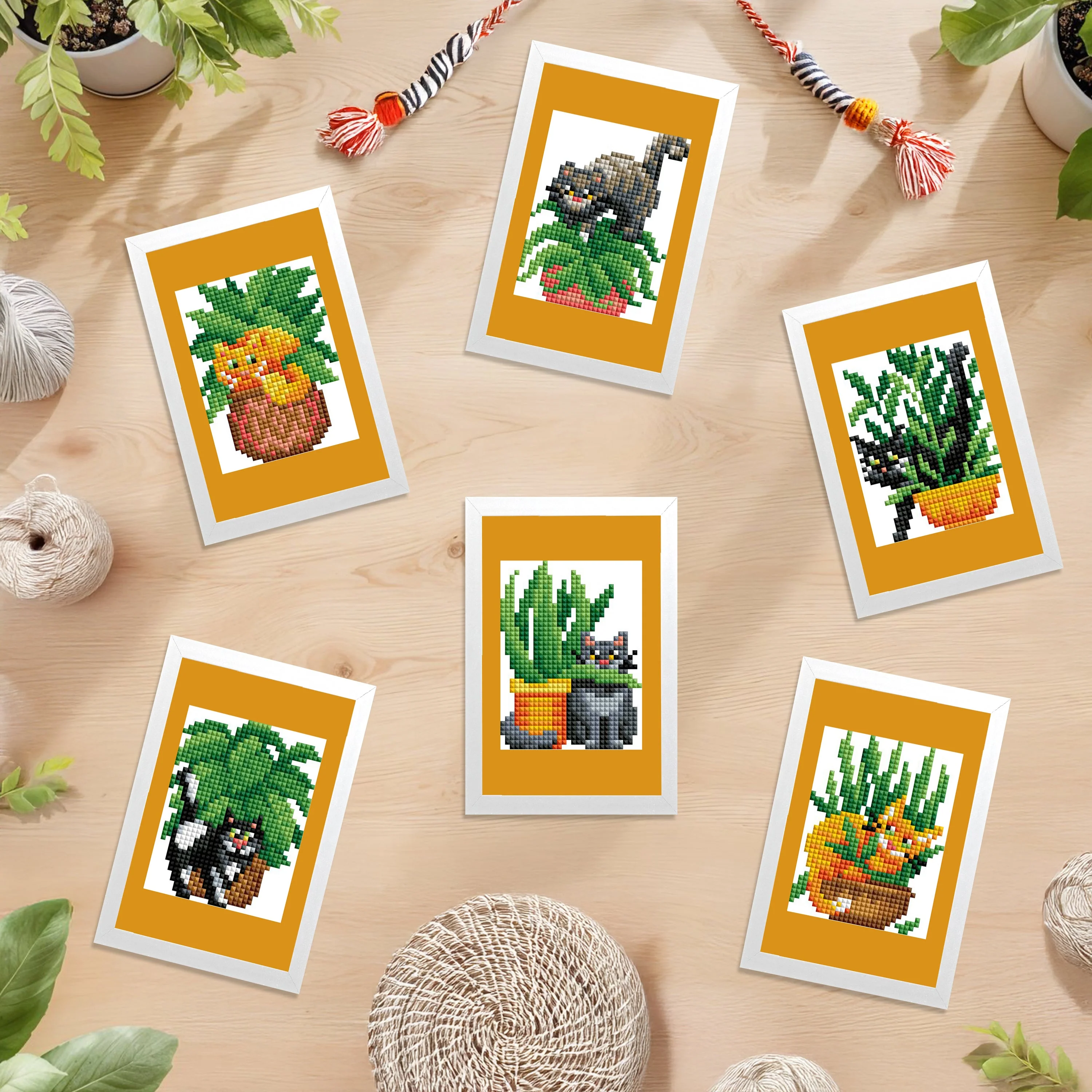 Mini Dazzles⢠- Cats with Plants