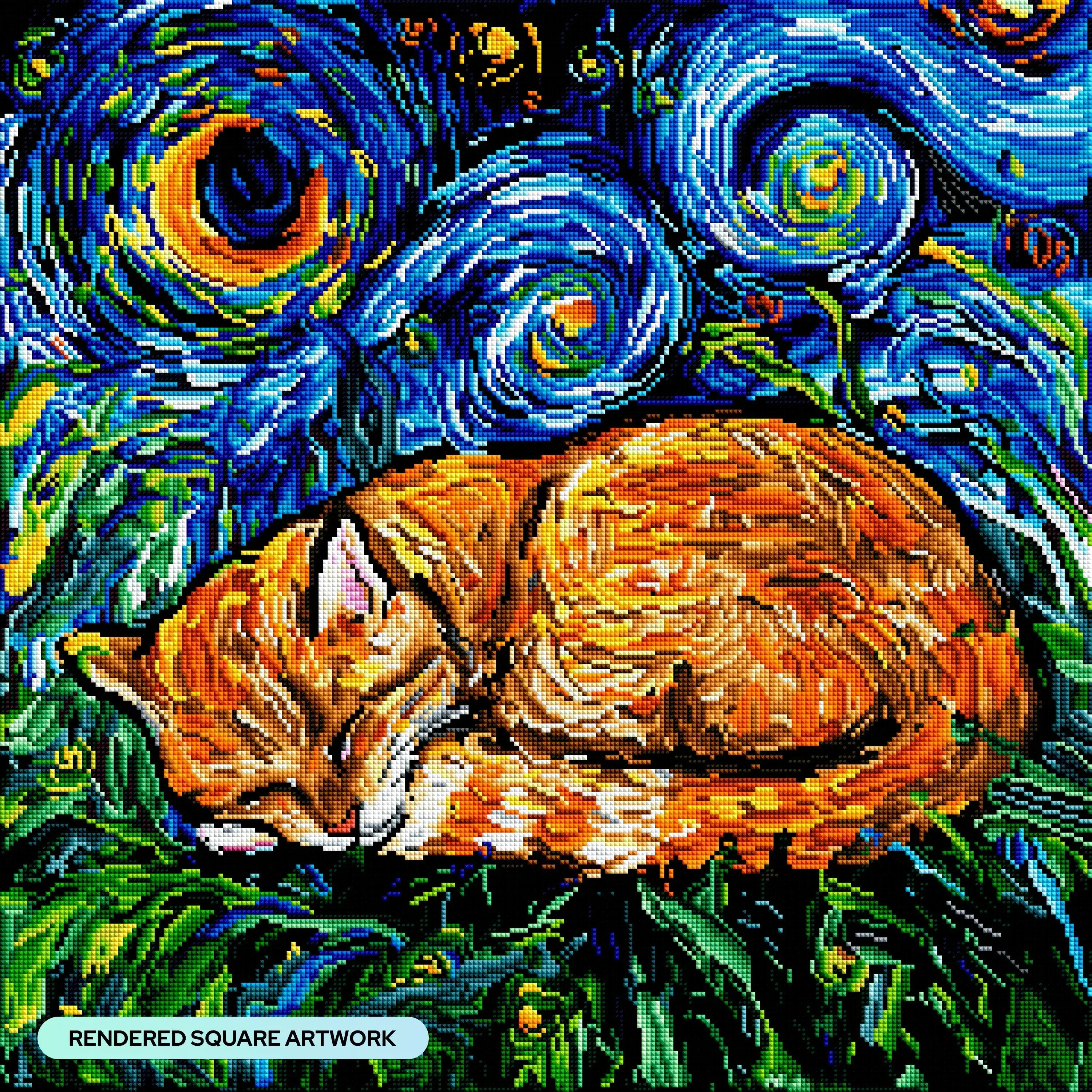 Sleepy Orange Tabby Night