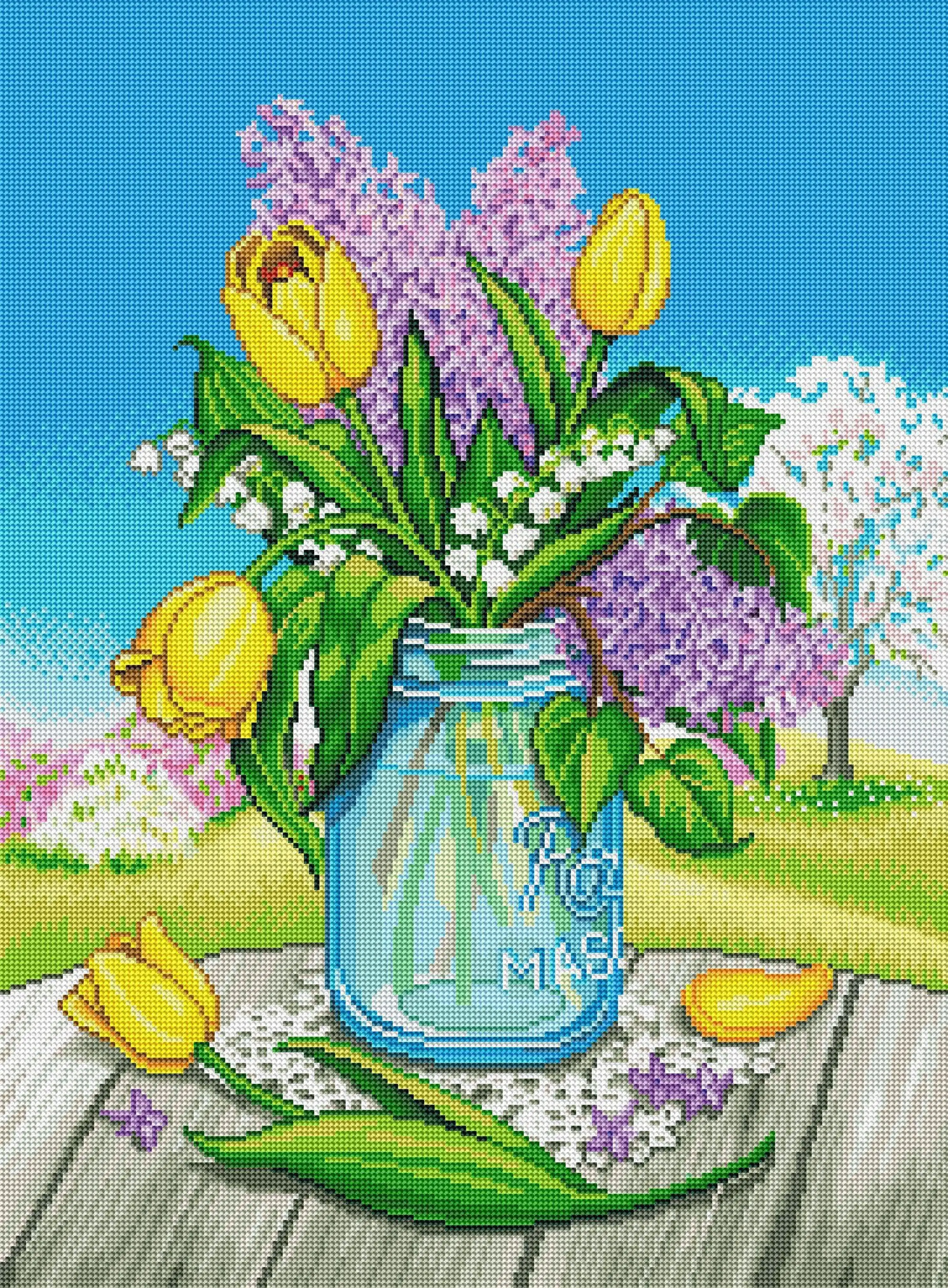 Spring Jar - Diamond Painting & Diamond Art