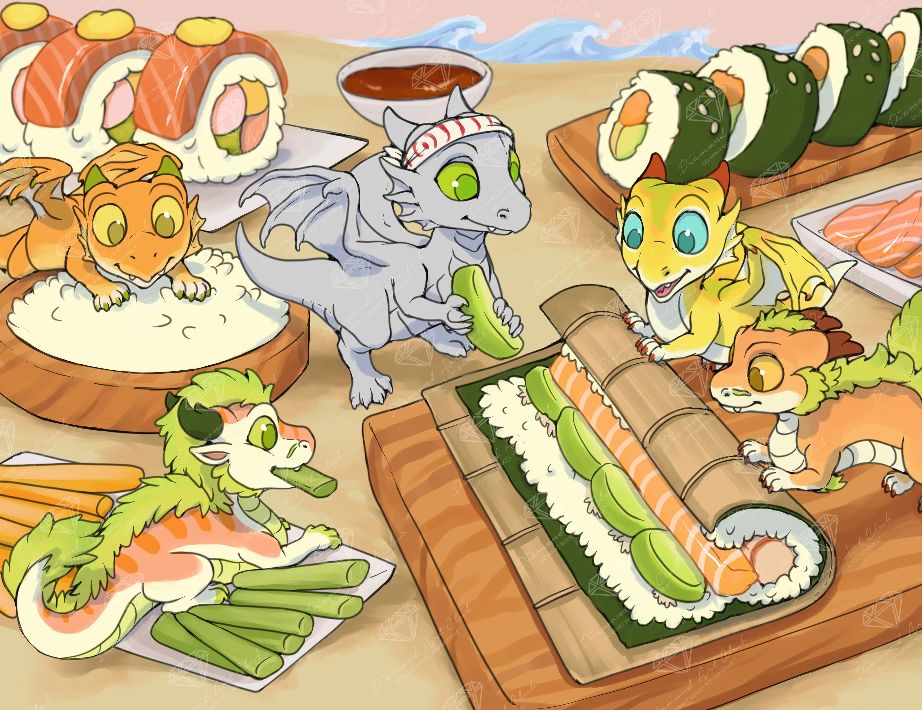 Sushi Whelps Making Sushi