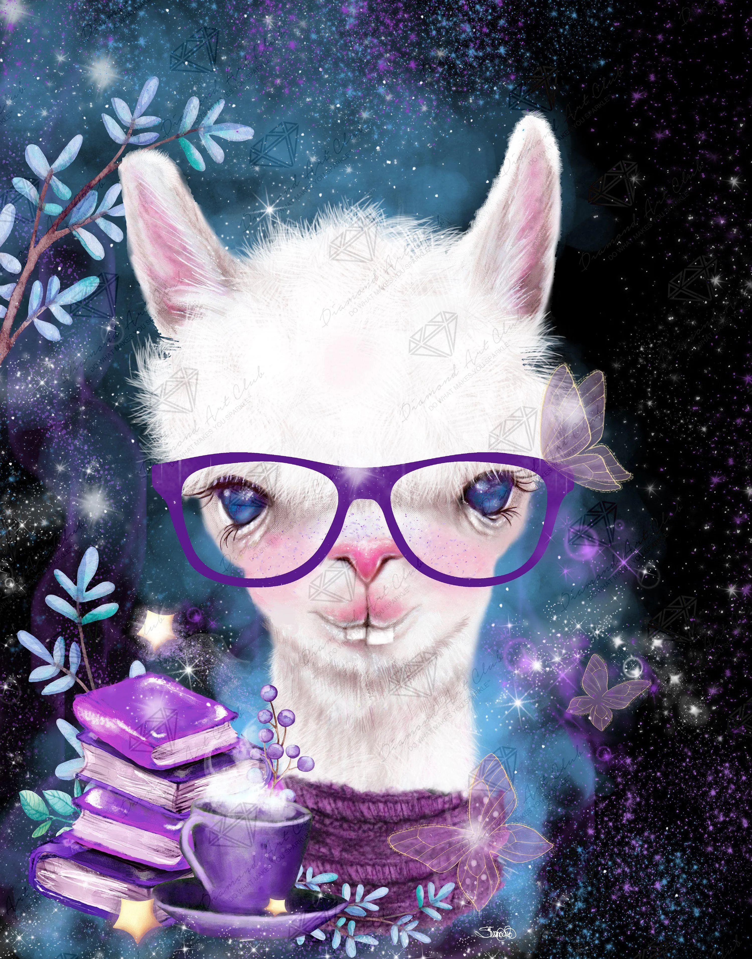 Tea and Books Llama