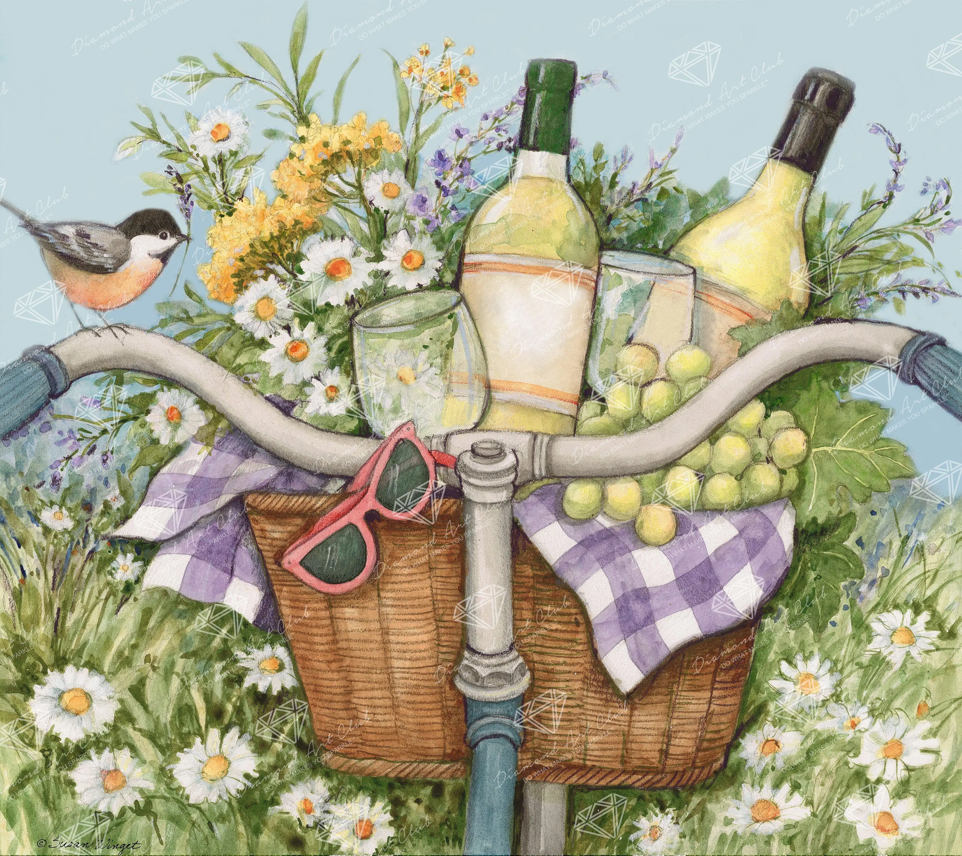 Wine Bike Basket