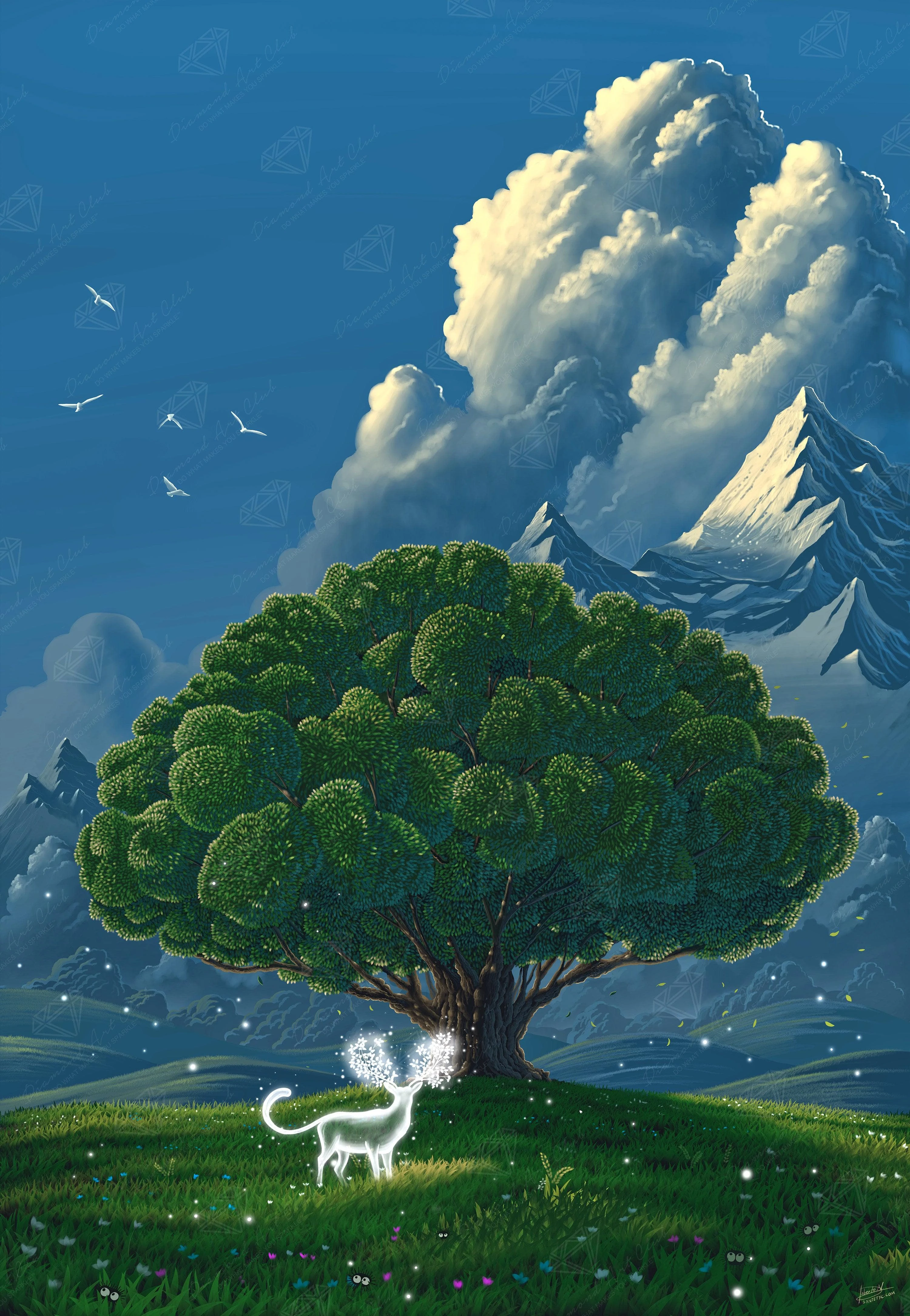 Big Tree with Deer