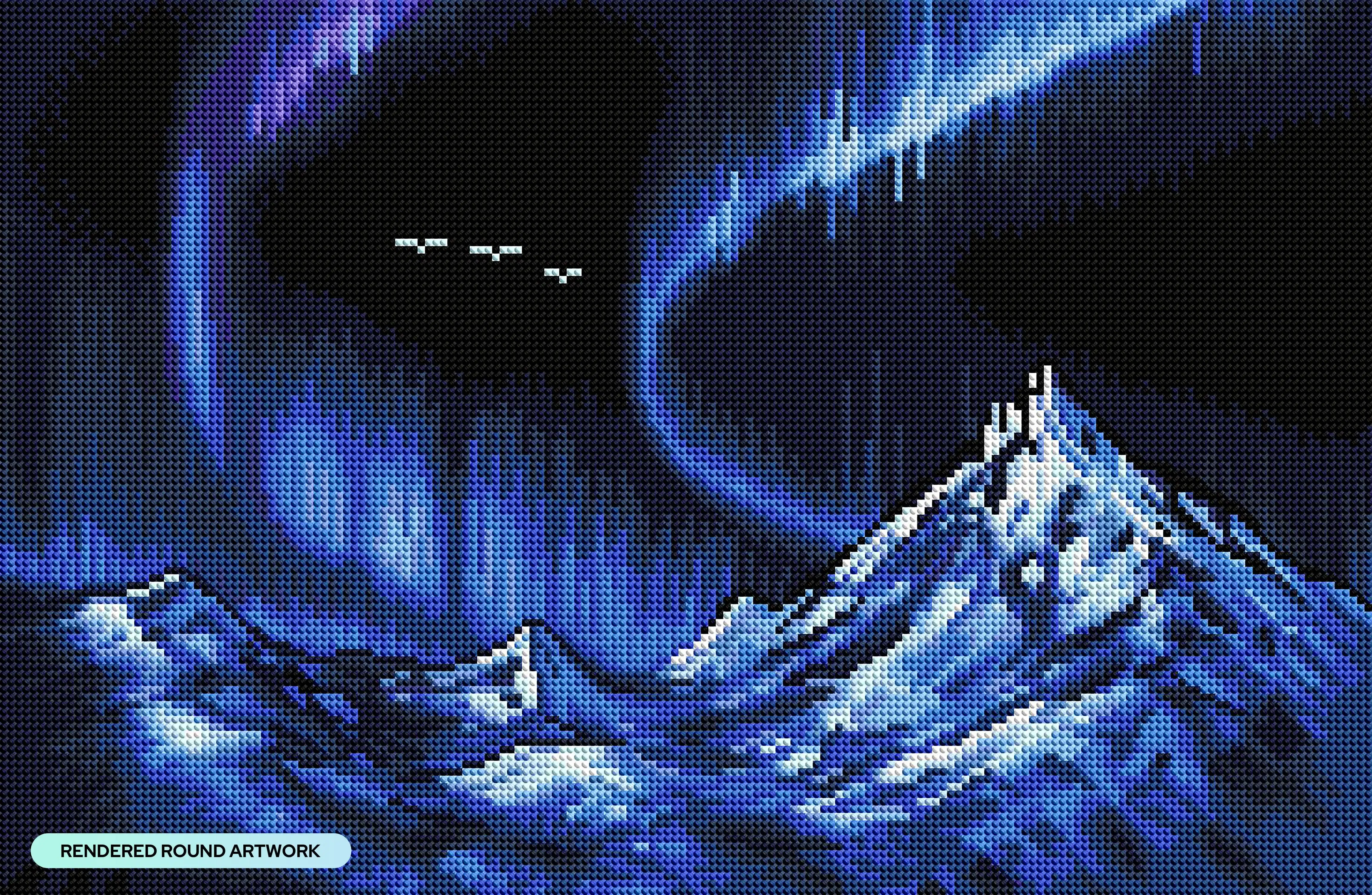 Blue Aurora Mountains