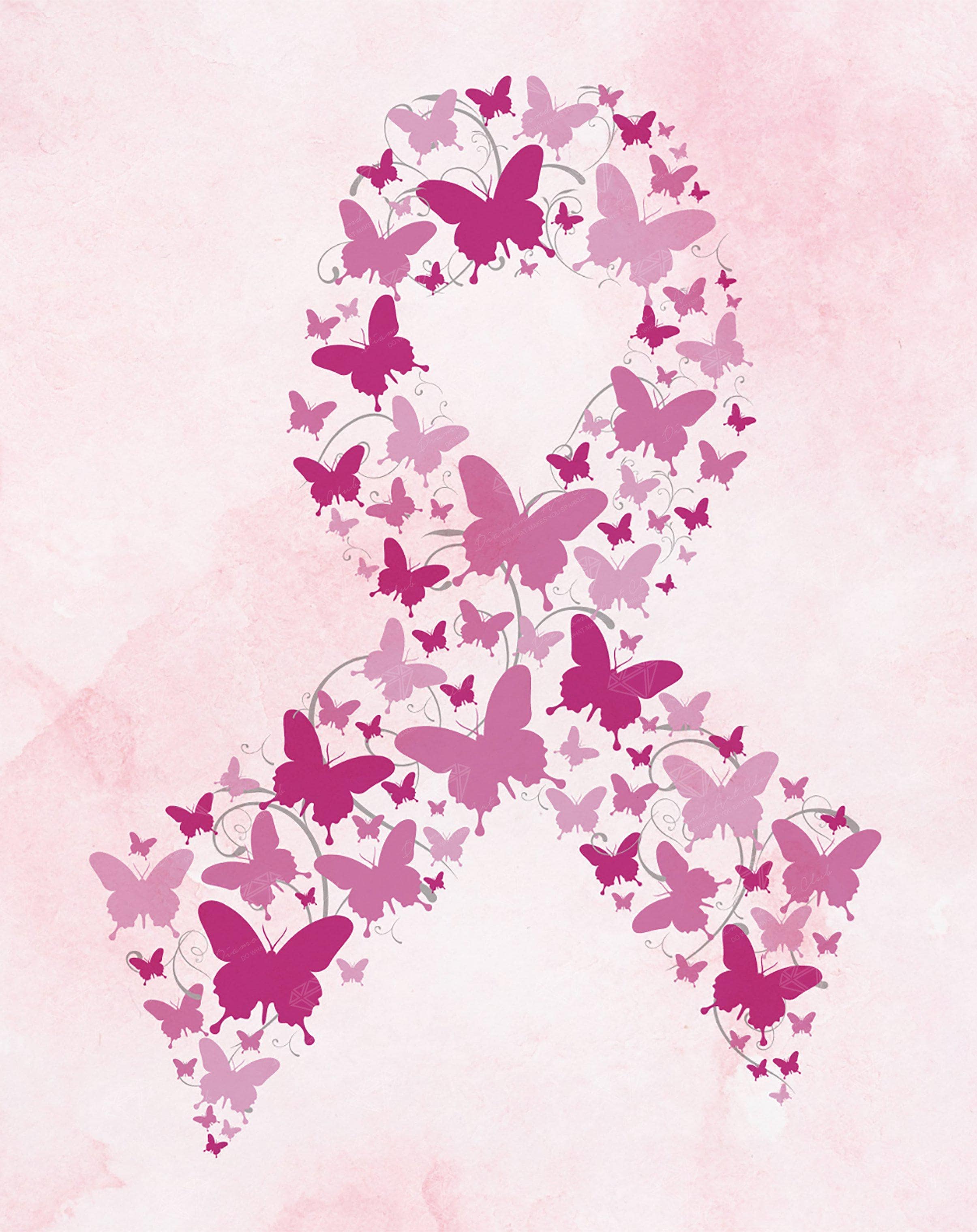 Butterfly Breast Cancer Ribbon