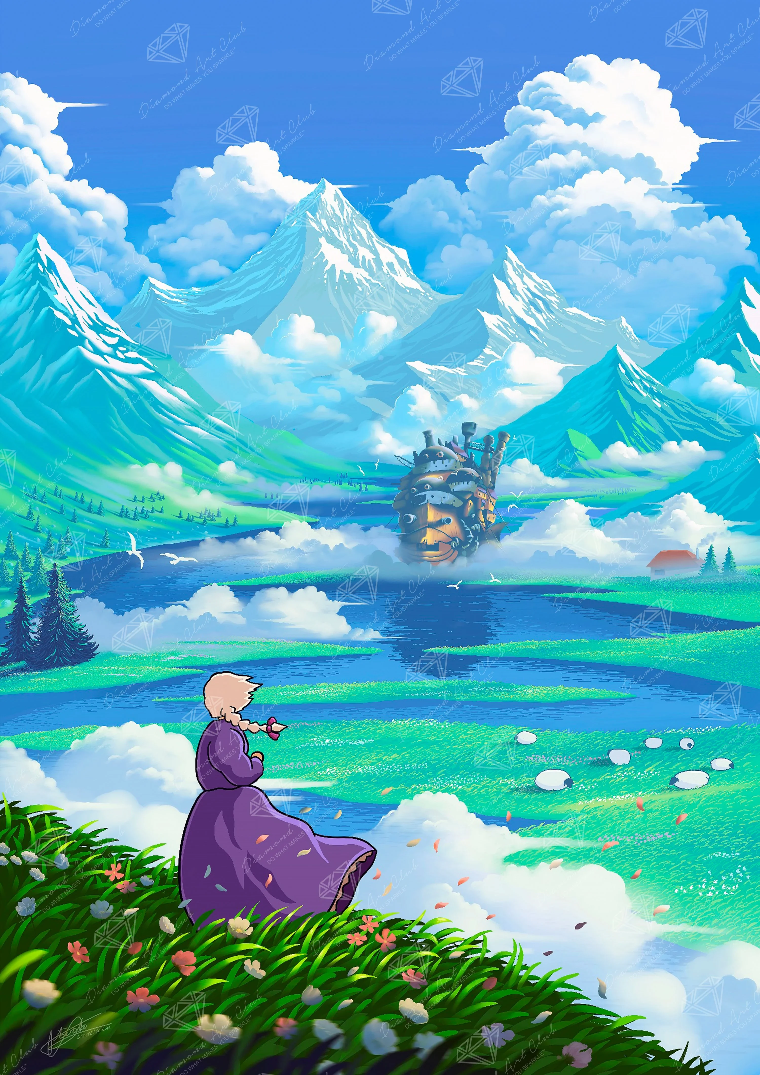 Castle and Mountains
