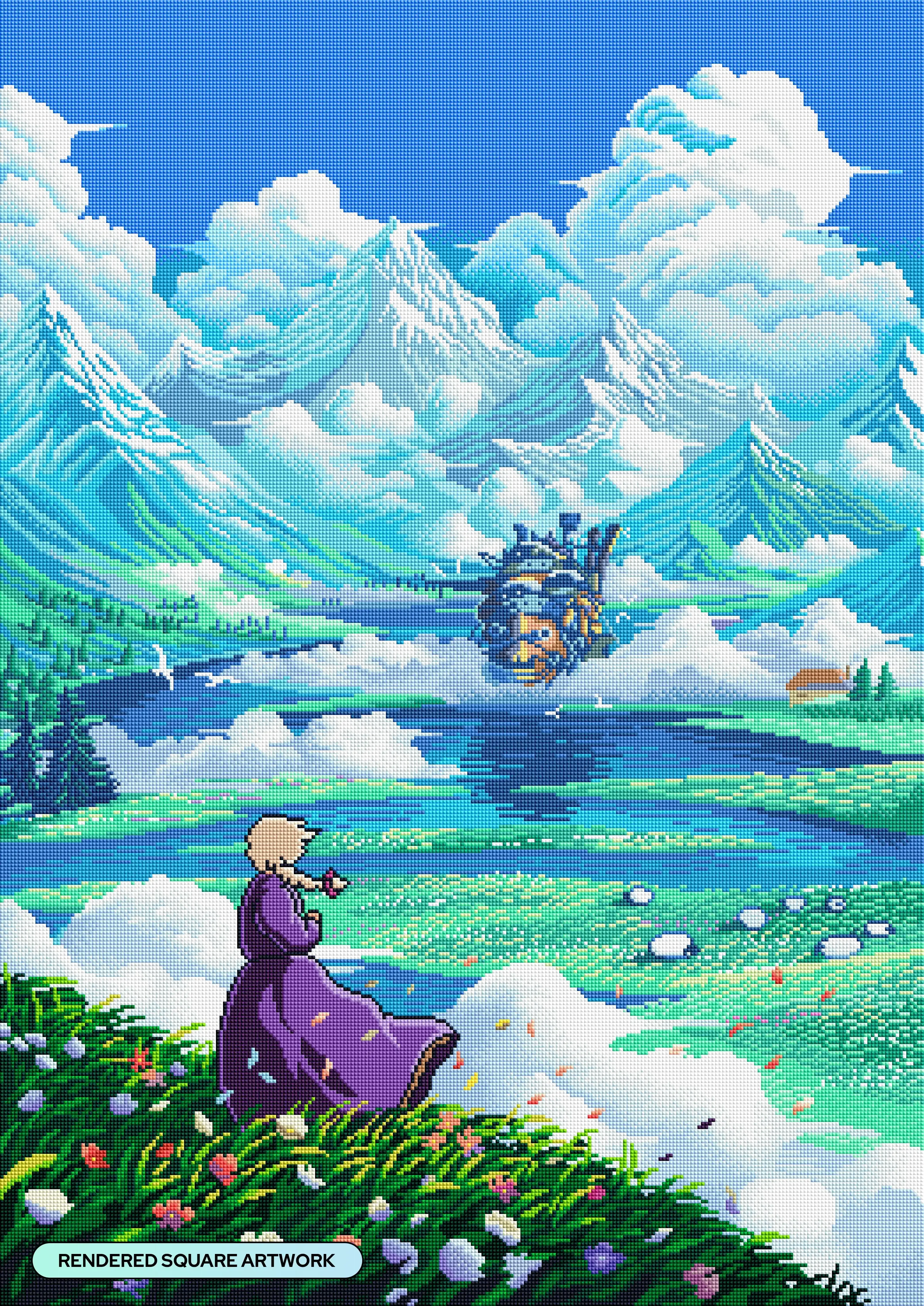 Castle and Mountains