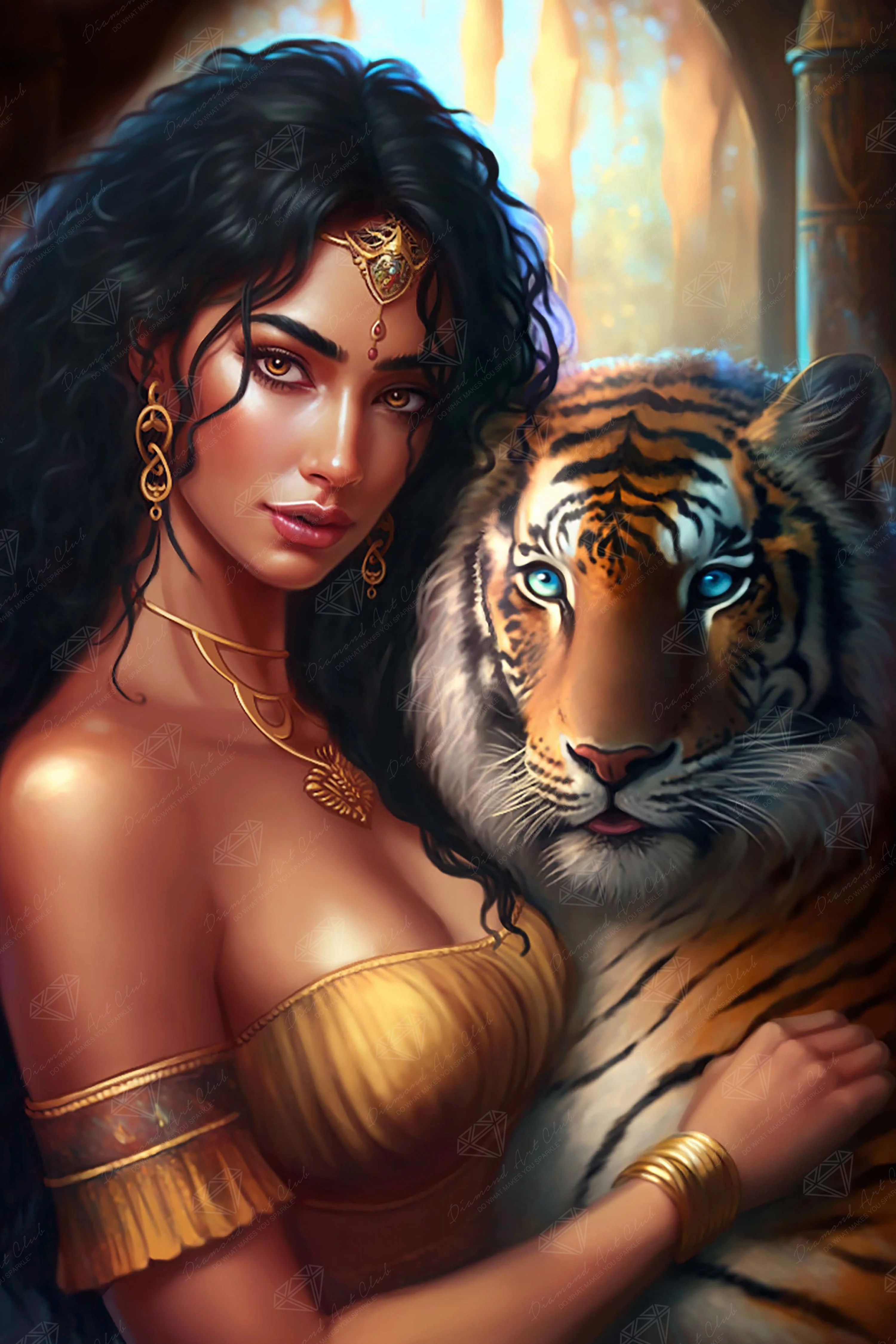 A Goddess and Her Tiger