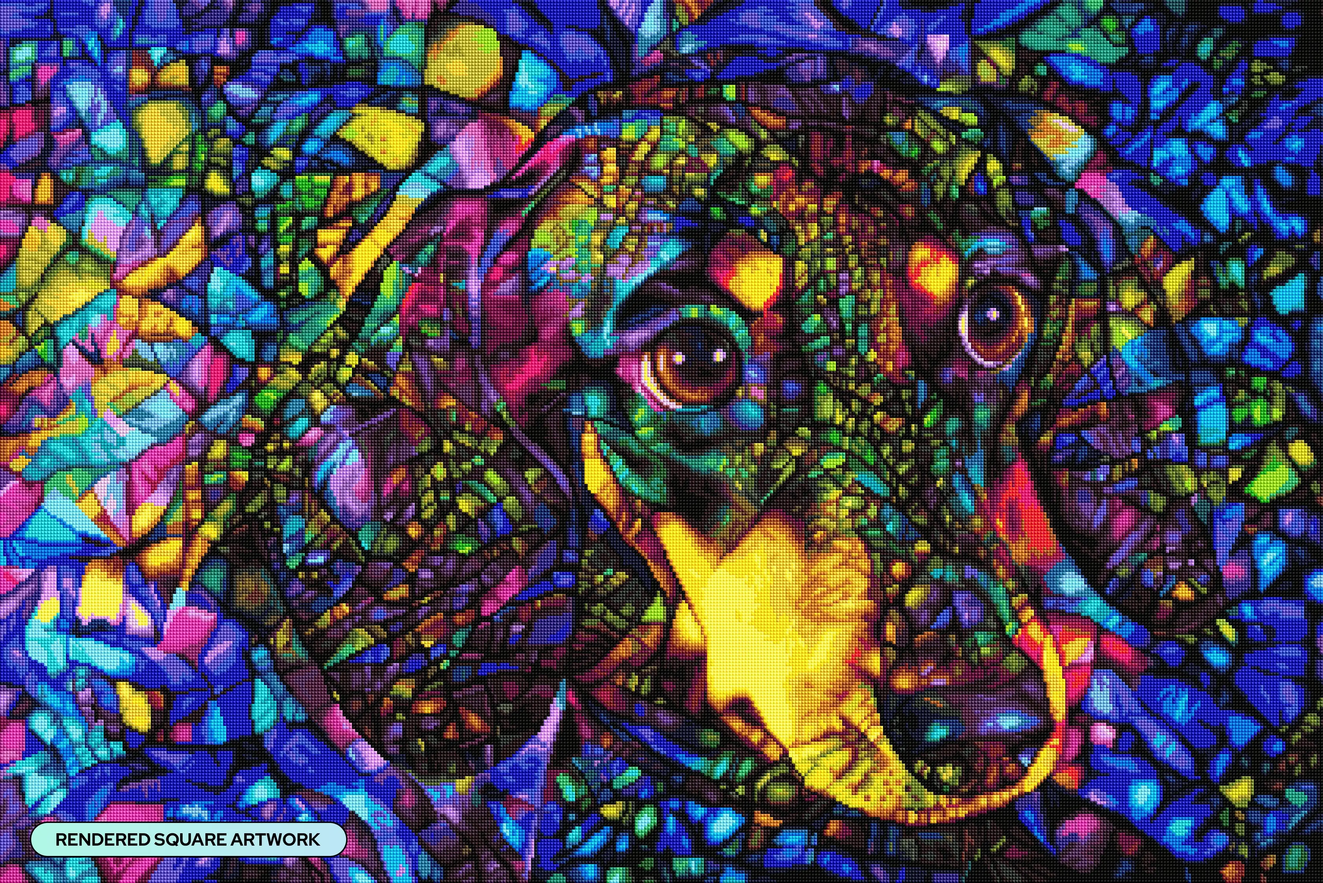 Dixie the Stained Glass Dachshund